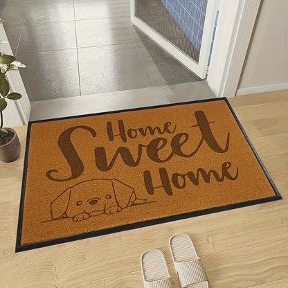 Welcome guests with the Home Sweet Home Doormat featuring a charming paisley pattern. This lightweight, machine-made doormat has a low pile and is made of polyester fiber with PVC backing. Hand wash only, this rectangle absorbent oil-proof and