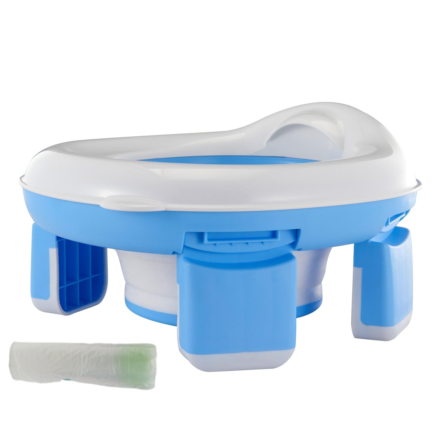 Travel-friendly potty for kids - collapsible and spill-proof portable toilet perfect for on-the-go emergencies in the car. Suitable for toddlers and young children.