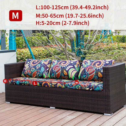 Protect your outdoor sofa with this Bohemian style cushion cover set featuring animal leaves and flowers print. Add a touch of Coconut Grove charm to your home decor.