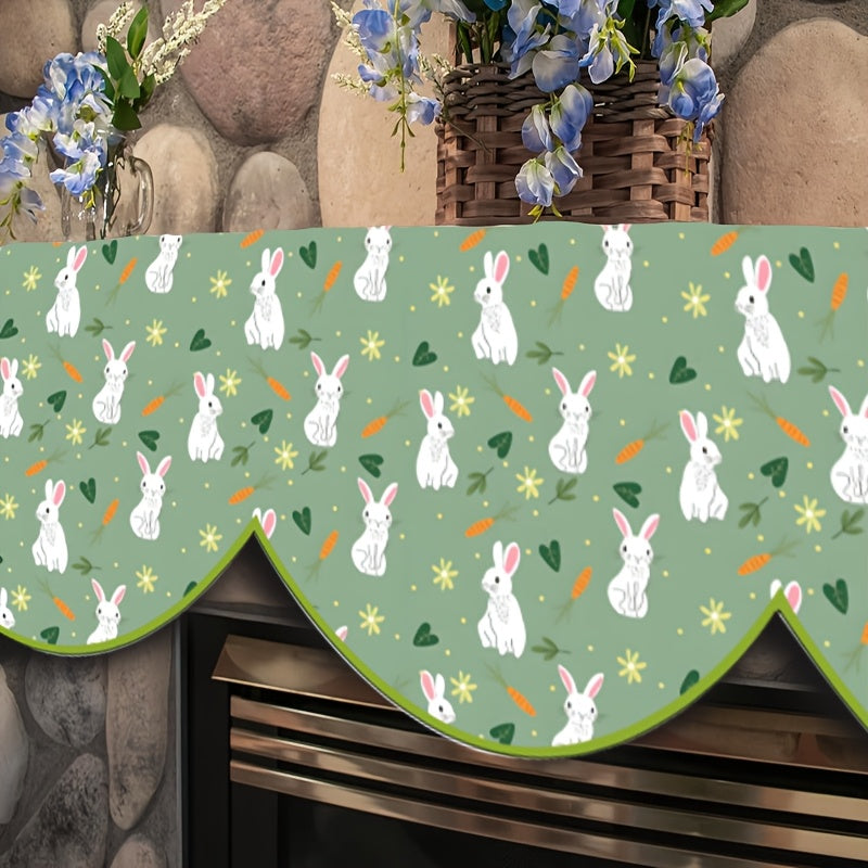 Get ready for Easter with the cute Easter Bunny Polyester Fireplace Scarf! Measuring 49.78cm x 199.9cm, this scarf features a festive rabbit pattern and can be used as a mantel drape or table runner. Perfect for adding a touch of holiday cheer to your