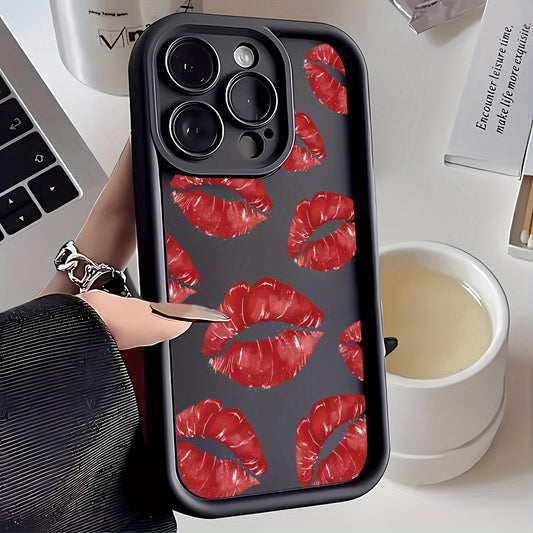 Flame Red Lips Sexy Lipstick Red Lipstick European/American Girls Trendy Phone Case for Xiaomi/Redmi models