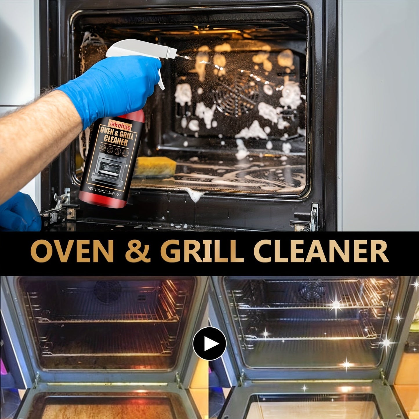 Jakehoe Oven & Grill Cleaner is a powerful citral-based liquid degreaser specifically designed for tackling kitchen stains. This residue-free formula is safe to use on linoleum surfaces and comes in a convenient 3.38 fl oz size.