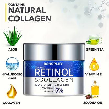 Alcohol-free Retinol & Collagen Firming Cream and Hydrating Serum Set suitable for all skin types.