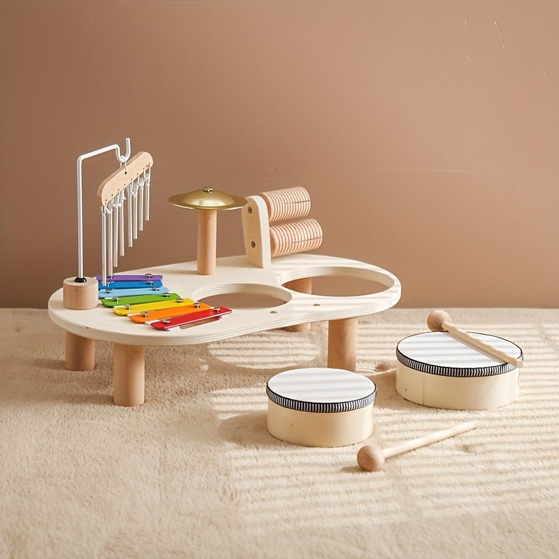 Winter music education toy for kids - portable and multifunctional percussion table for early learning and musical enlightenment.