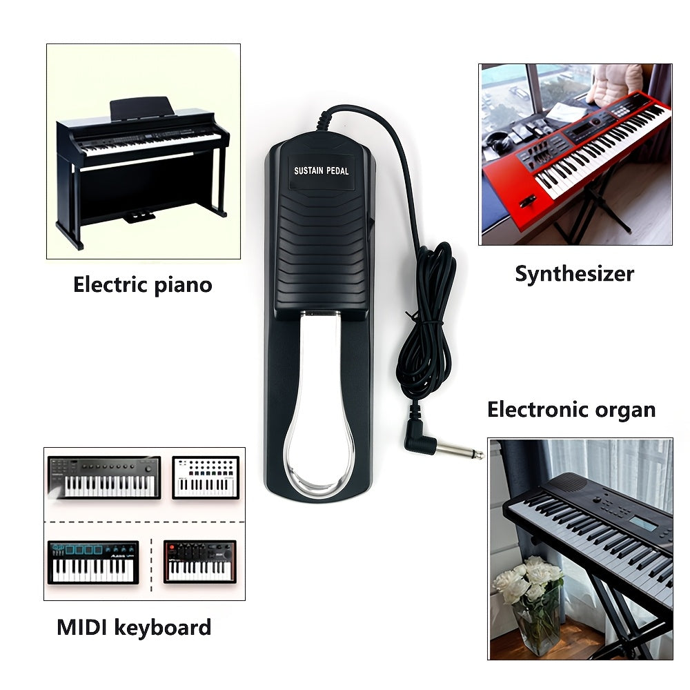 NALU Keyboard Sustain Pedal with Polar Switch for various musical instruments.