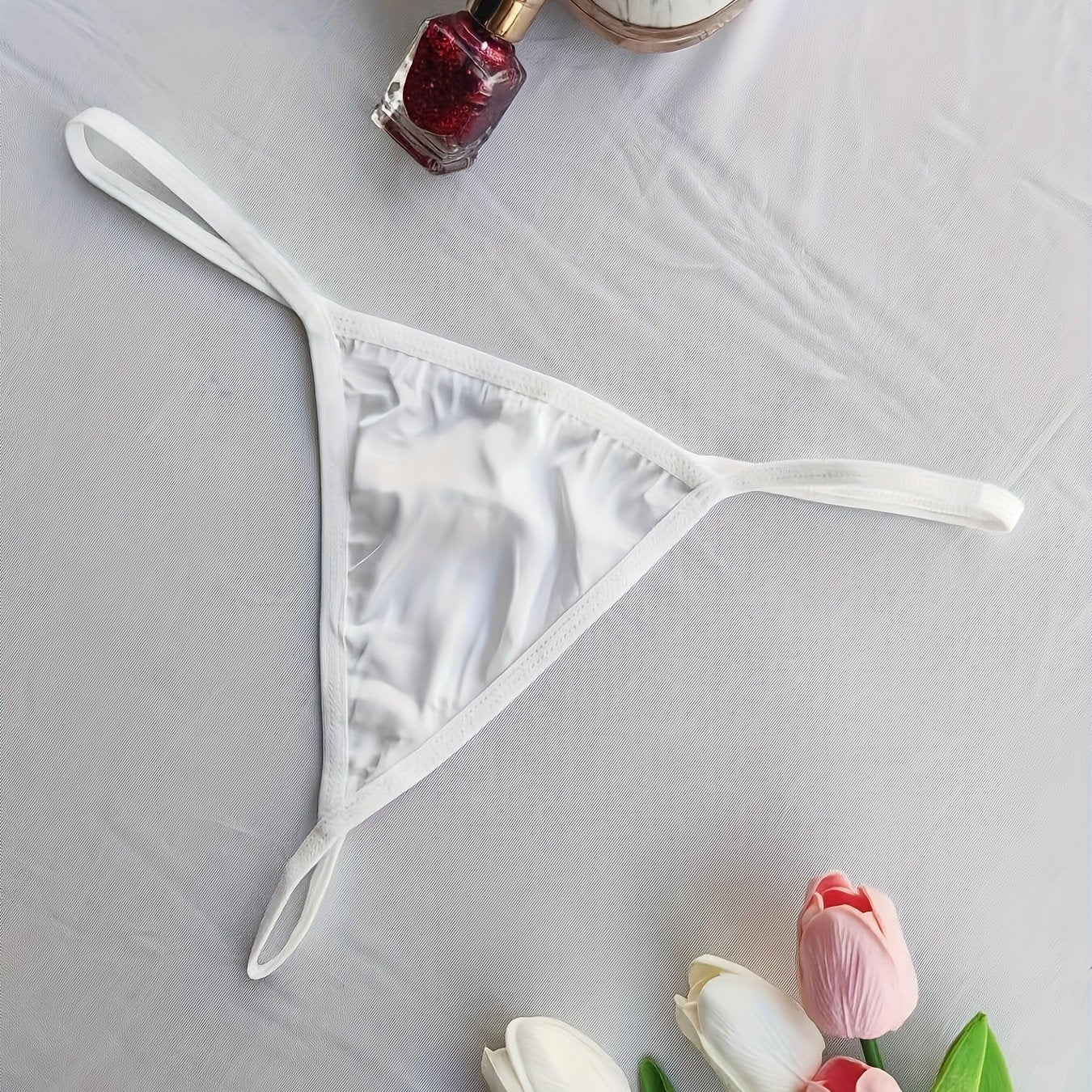 Basic thongs, semi-sheer panties, and sexy lingerie for women.