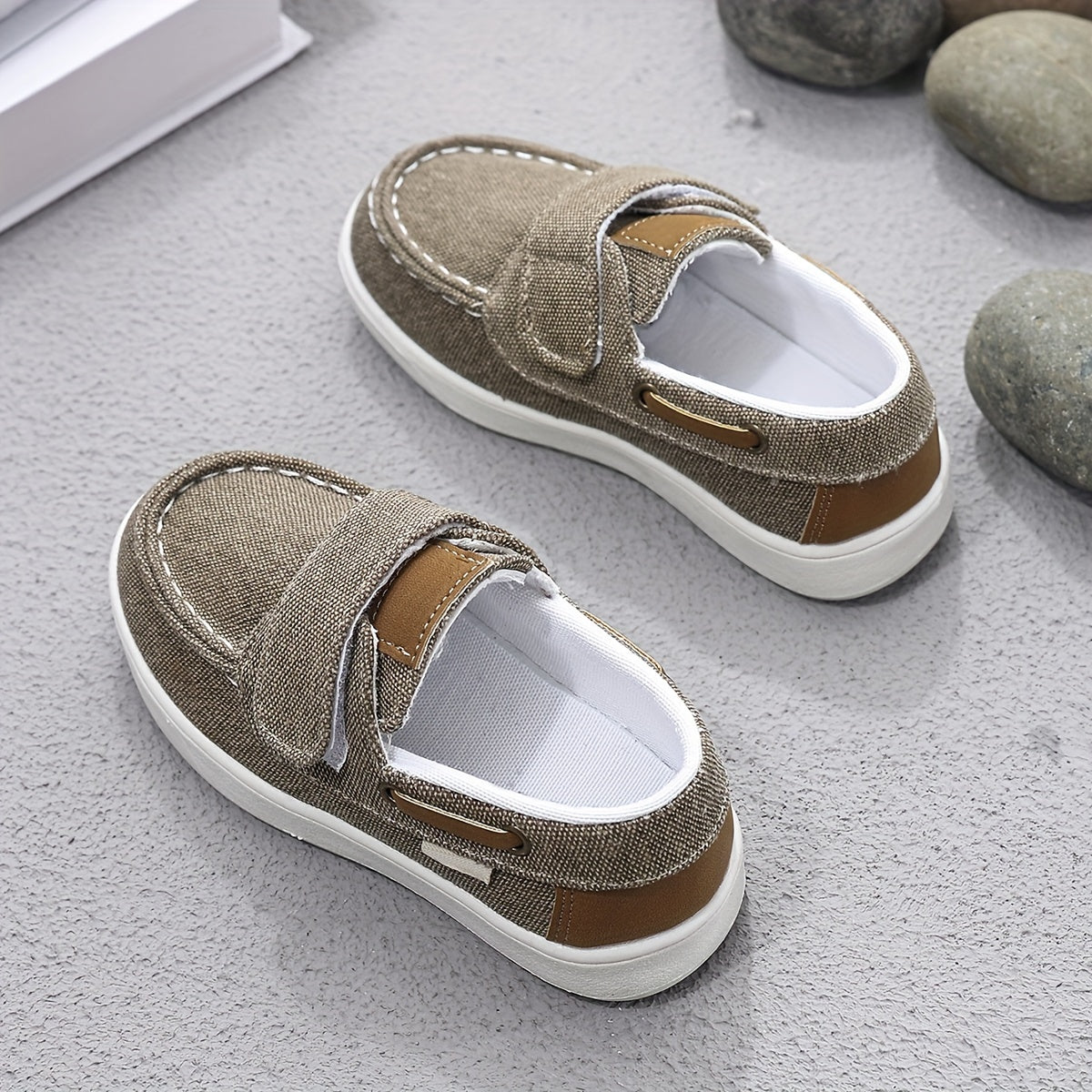 Boys' Slip-Resistant Soft Canvas Sneakers