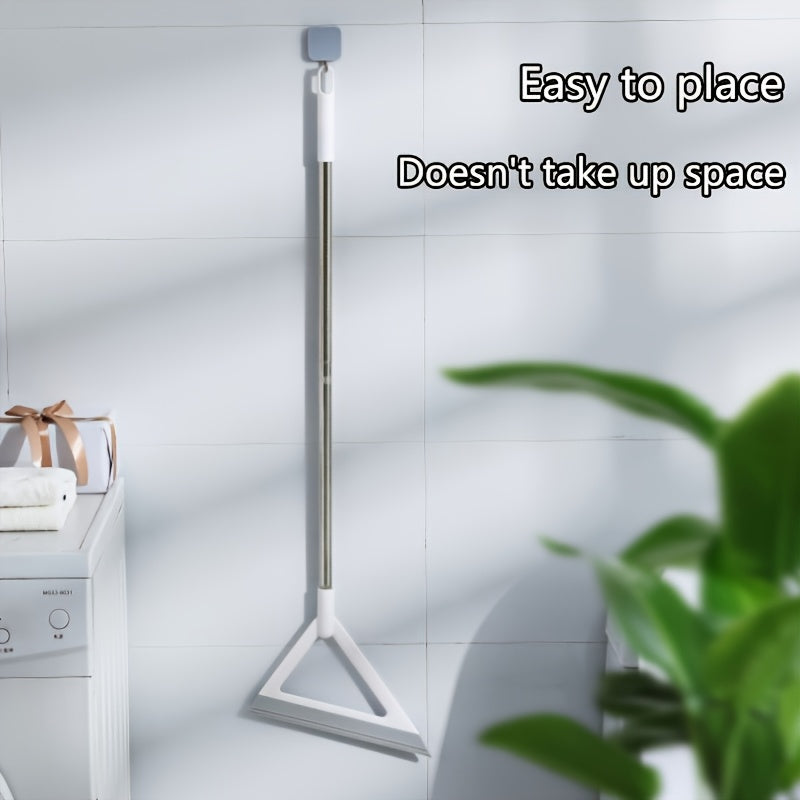 Versatile Magic Broom with Scraper for Floors, Glass & Tiles - Great for Kitchen, Bathroom, and Living Room - Made with Sturdy PC Material, Includes Broom and Dustpan