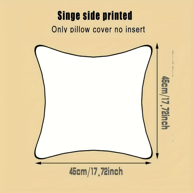 Get personalized throw pillow covers with your own photo or text design on soft polyester knit fabric. These single-sided print cushion covers are perfect for adding a touch of love or your furry friend to your home decor.