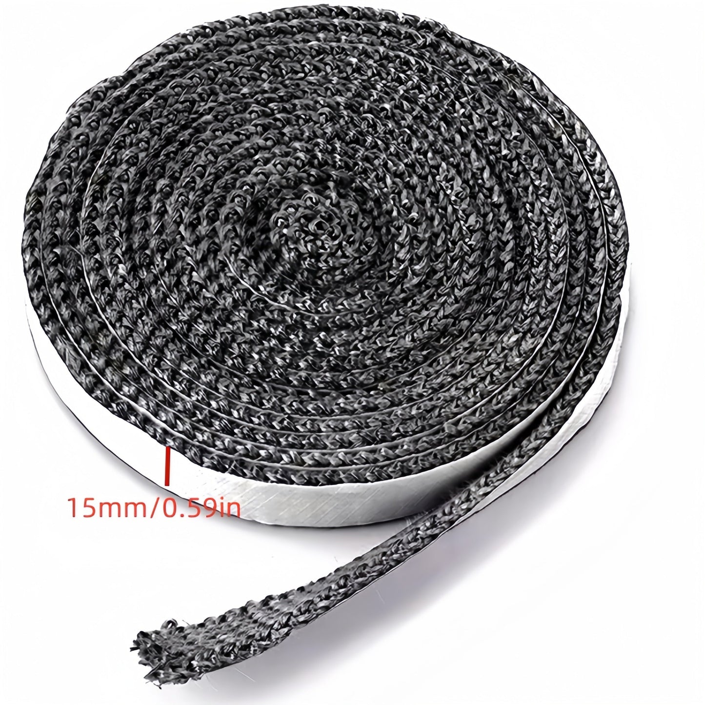 '- Black Flat Stove Rope with Self-Adhesive Backing - Available in 10mm, 15mm, and 20mm Sizes
- Ideal for Sealing Glass Fireplace Doors and Air Purifiers
- Simple Installation Process, No Power Required
- 6.5ft Length for Convenient Application