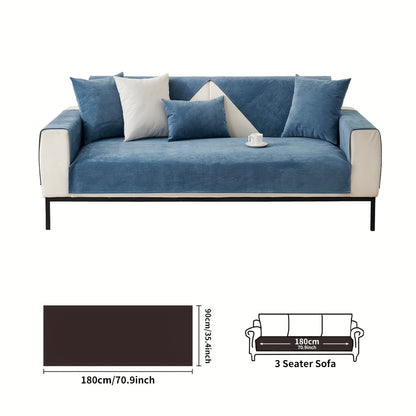 Waterproof sofa cover with non-slip design and pet-friendly material, suitable for all seasons and living room decor.