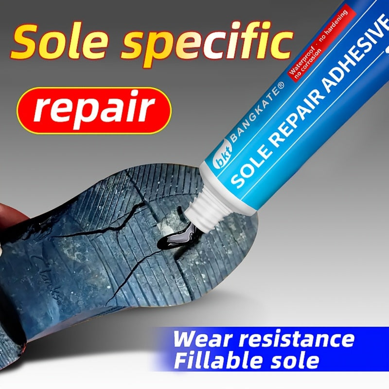 Repair cracked shoe soles with durable waterproof adhesive.