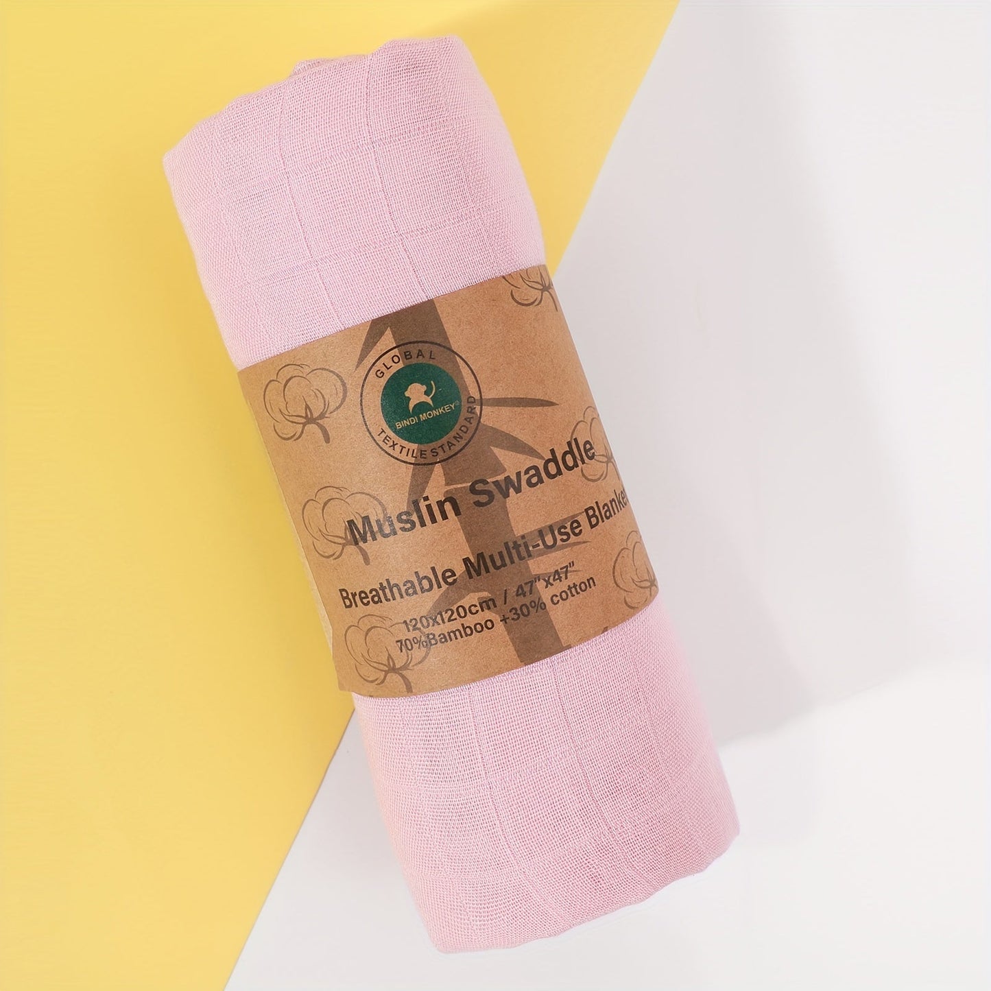 Sumptuously Soft and Breathable Bamboo Swaddle Blanket from Bindimonkey - Gentle on Skin, Hand Wash Recommended, Must-Have for Babies