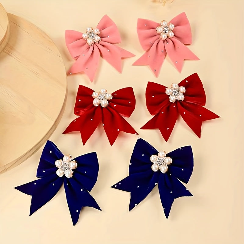 This set includes 14 handmade bow hair clips and pearl hair accessories that are ideal for daily wear and special occasions, making them versatile hair accessories for girls.