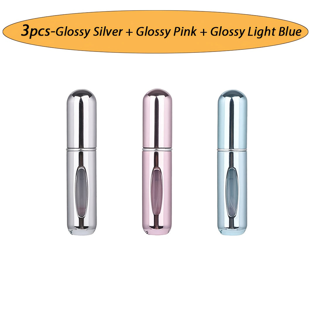 Refillable atomized perfume bottle ideal for travel and outings (5ml), suitable for men and women, makes a great gift.