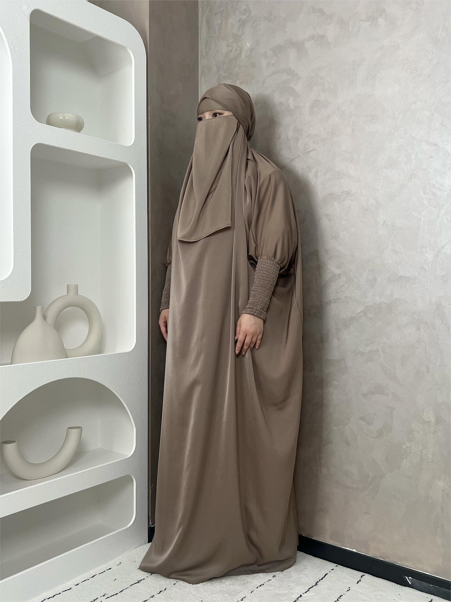 Free Size Modesty Dress with Attached Niqab