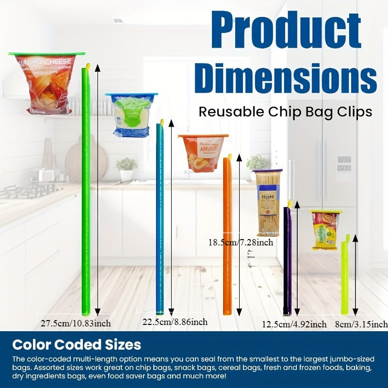 5 pieces of durable bag sealing clips - Keep food fresh, store items waterproof, and organize your kitchen with these high-quality storage solutions in different sizes.