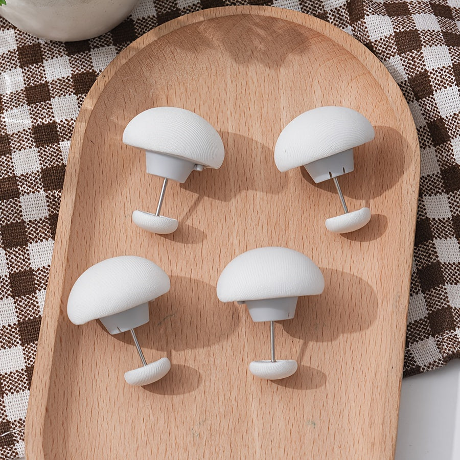 Set of 20 Mushroom Design Quilt Clips for Strong Grip, Duvet Fastening, Anti-Slip & Reusable, Skin-Friendly Material, Hand Washable, Color: White