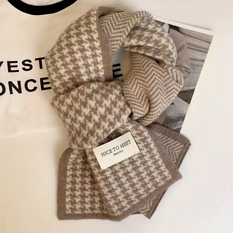 Stay chic and warm this autumn and winter with our versatile houndstooth scarf for women. This thickened warm shawl is the perfect accessory for couples looking to stay stylish together. Give the gift of chic style this Christmas with our trendy neck