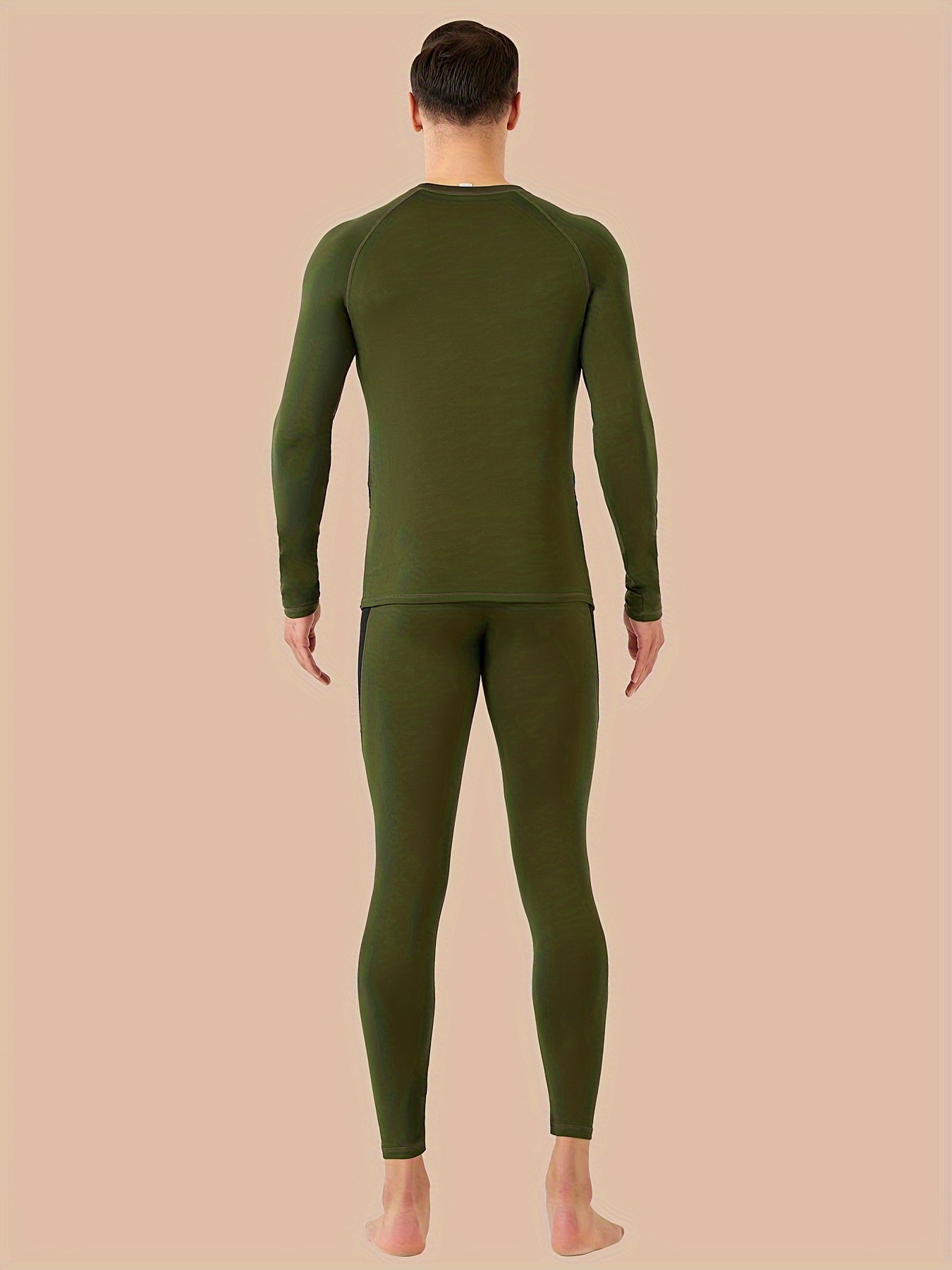 Men's thermal pants set for winter activities like hunting, running, cycling, skiing, sports, yoga, fitness, and casual wear.