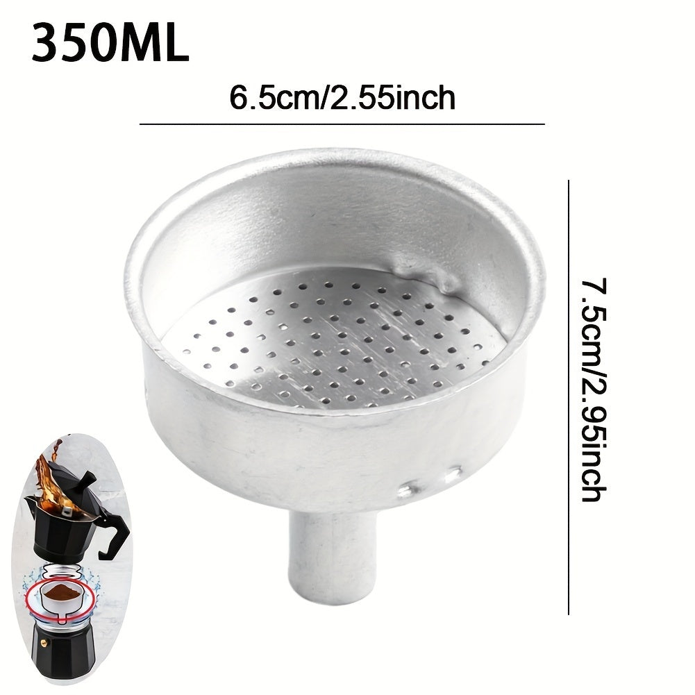 Reusable Coffee Dripper Funnel for Espresso Machines - Modern Aluminum Mocha Pot, 150/300/600ml Capacity, Manual Operation, Ideal for Home & Restaurant Brewing