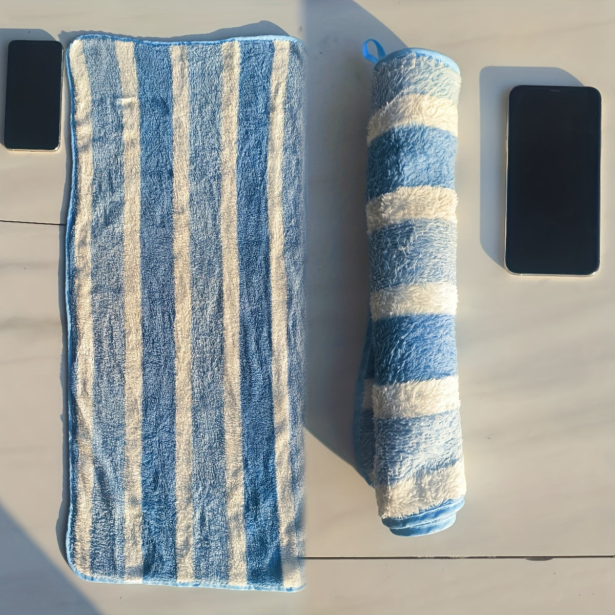 5 ultra-soft, quick-dry striped towels - perfect for home, gym, and spa. Durable and super absorbent.