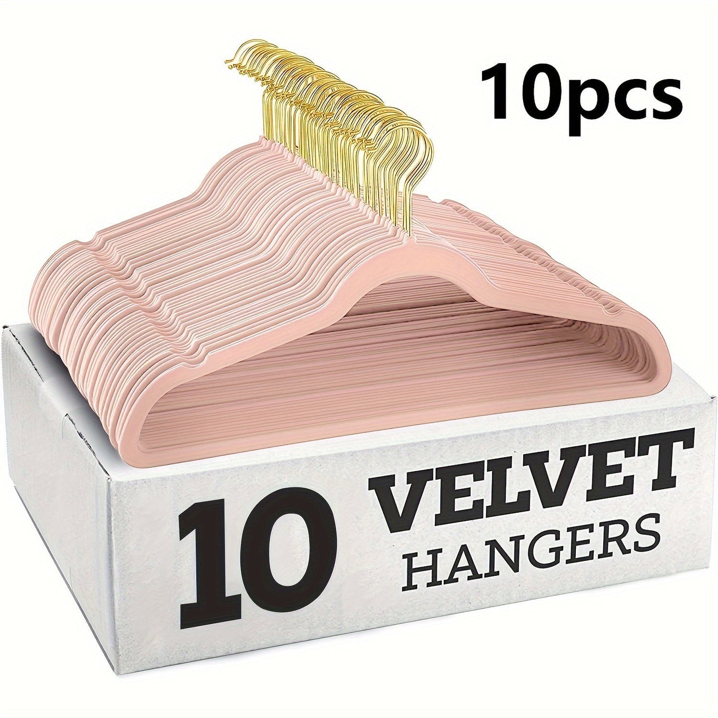 Velvet Non-Slip Hangers with Leg Clips - Set of 10: A Long-Lasting, Space-Saving Storage Solution for Home & Retail Decor