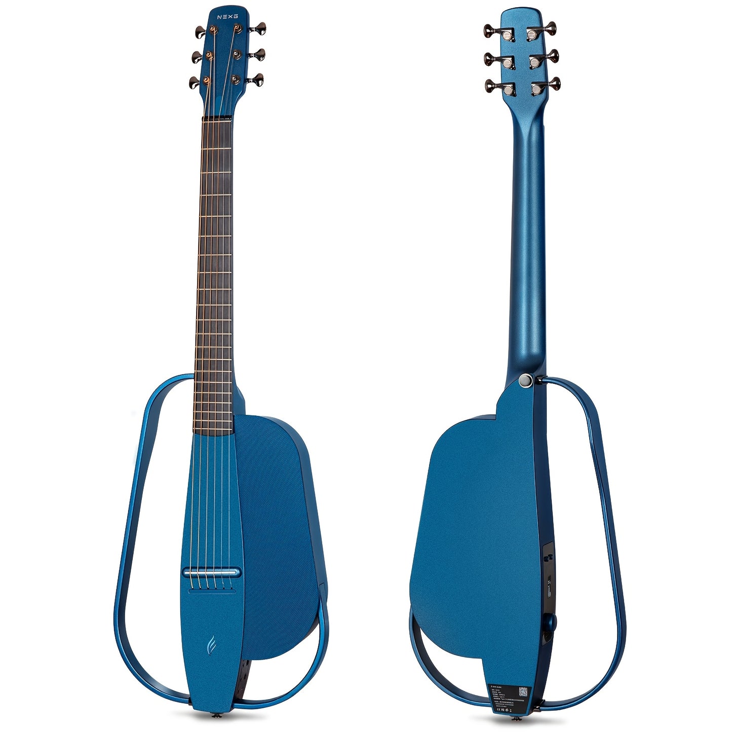 Enya Acoustic Electric Carbon Fiber Travel Guitar with Wireless Speaker, Gig Bag, Cable, and Wrench - 96.52 cm