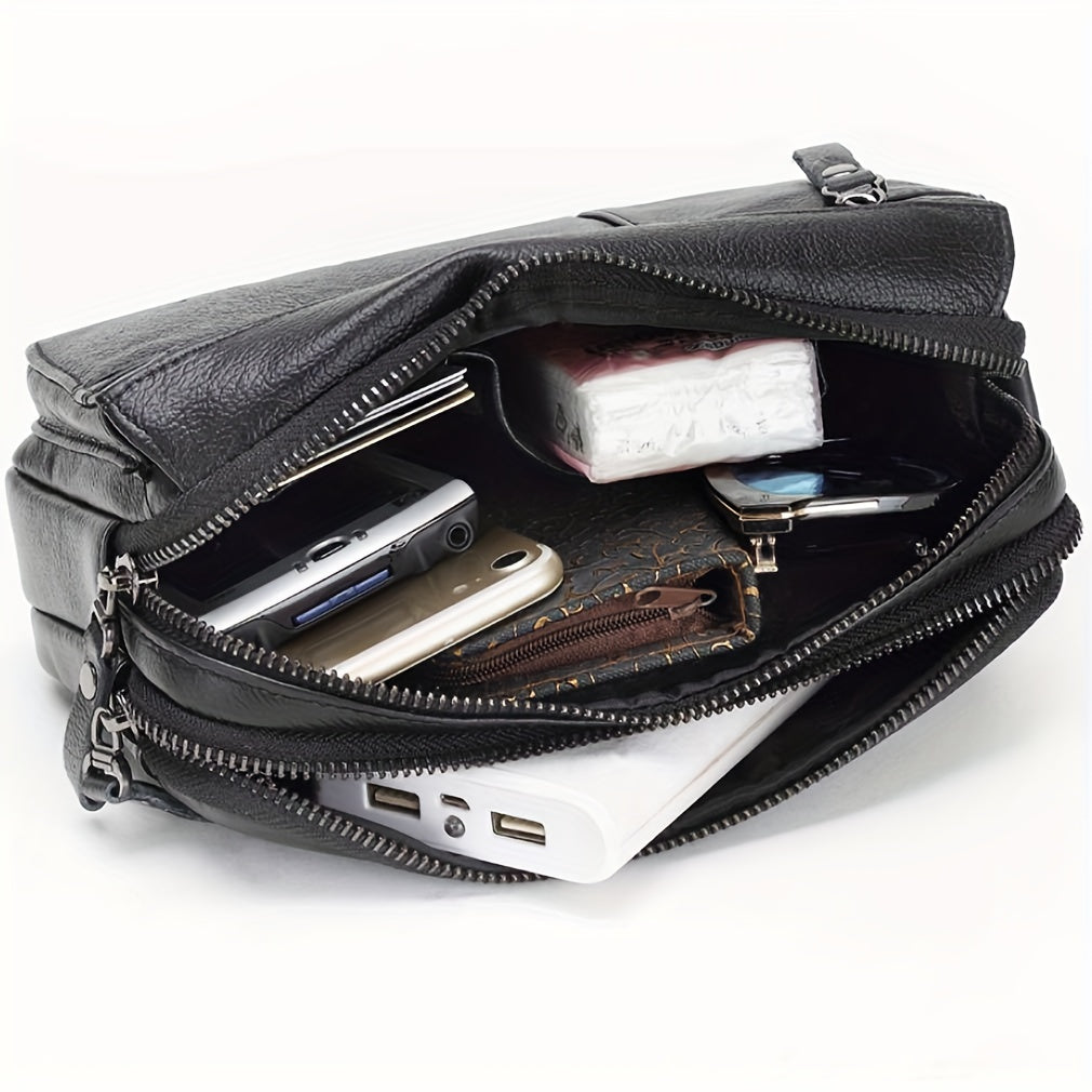 Men's Genuine Leather Business Clutch Key Bag