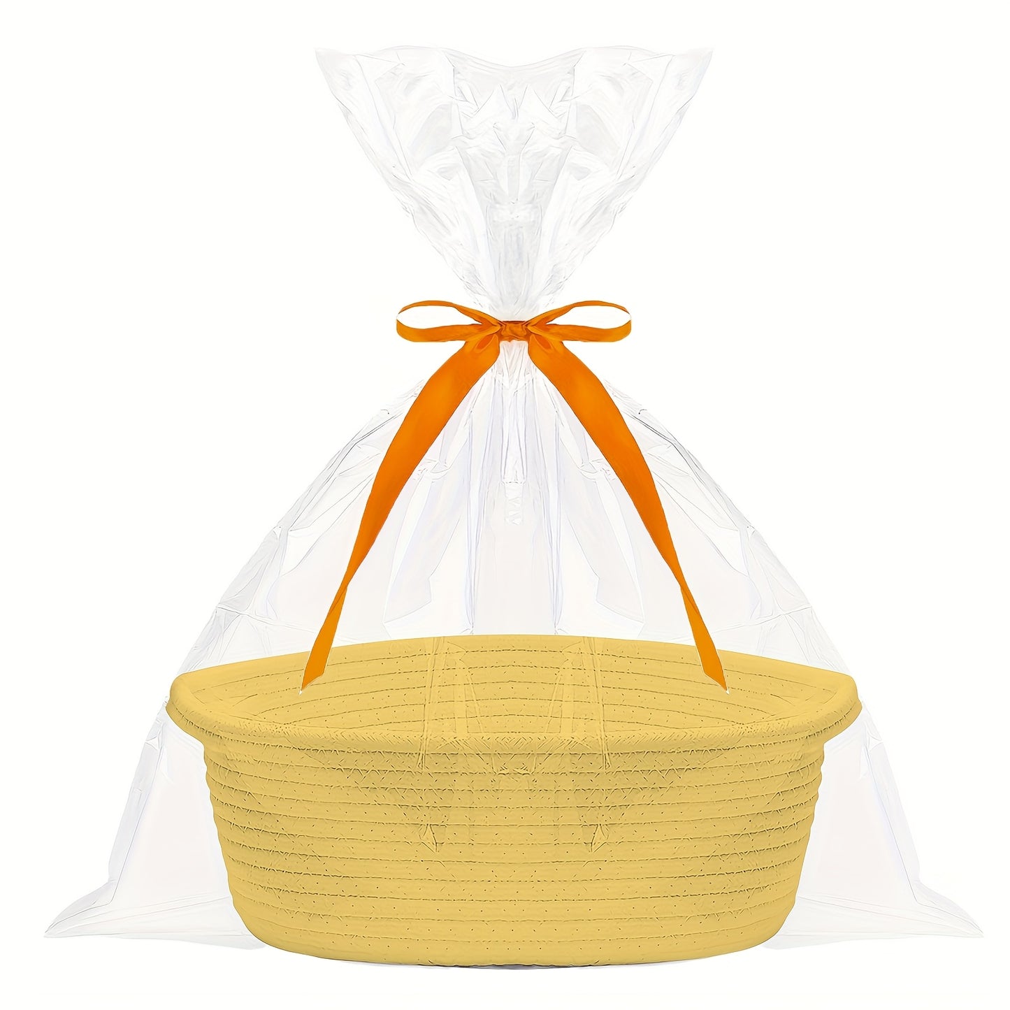 Personalized embroidered gift basket with handles, ideal for organizing collectibles, pet beds, and more. Measures 30.48 cm X 20.32 cm X 12.7 cm.