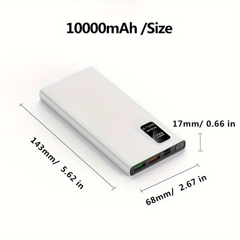 30000mAh Hinne Power Bank с быстрой зарядкой USB Type-C, LED-дисплеем, универсальной совместимостью для iPhone/Samsung/Android, легкий аварийный источник питания с литий-полимерной батареей.