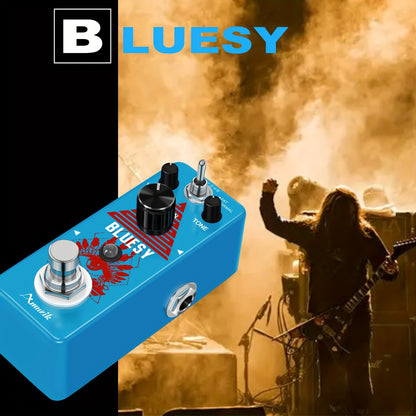 Classic Overdrive Guitar Pedal with Blues Drive Vintage Effect, Warm/Hot 2 Modes, Mini Size True Bypass