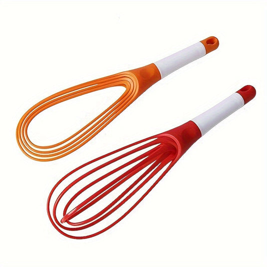 Bir parcha Twist Whisk - Oshxona, Uy Gadjetlari, Asboblar va Aksessuarlar uchun Ko'p Funktsiyali Qaytiriladigan Ballon va Tekis Whisk