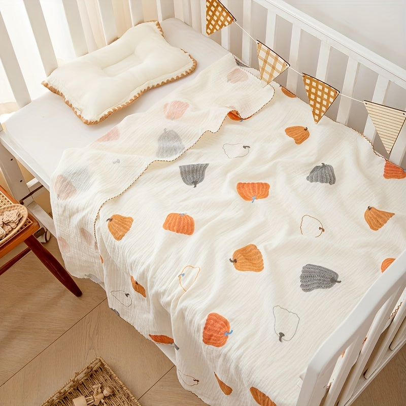 Soft and breathable infant summer thin quilt cover made of class A two-layer full gauze wrinkle cloth, perfect for an air-conditioned room.