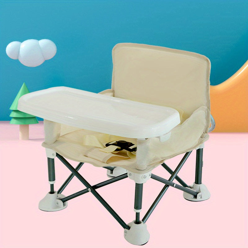 Child's Folding Dining Chair with Detachable Tray, Portable Design for Home Meals and Picnics, Perfect Easter Gift