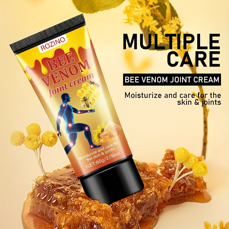 Rozino Bee Venom Joint Cream Stick - 60g | Hydrating formula with honey & plant essences | Ideal for sports recovery | Portable & easy to use