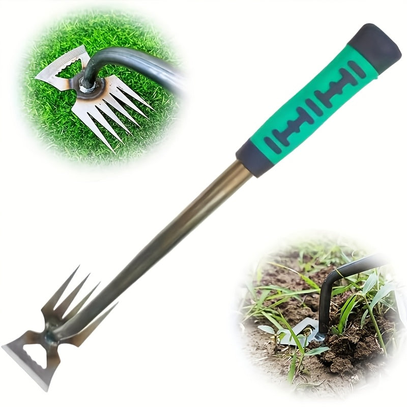 2024 Upgraded Weed Puller Tool with Ergonomic Handle, Heavy-Duty for Outdoor Farming and Gardening.