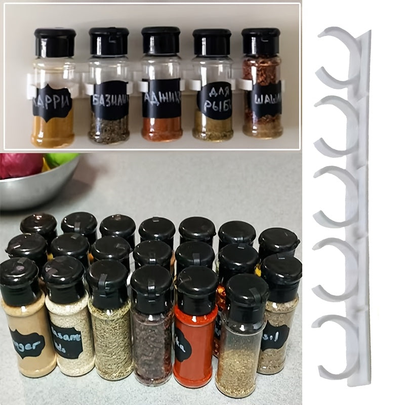 Simple to Install Spice Rack for the Wall - Adjustable, No-Drill Solution for Organizing Seasoning Bottles and Jars in the Kitchen