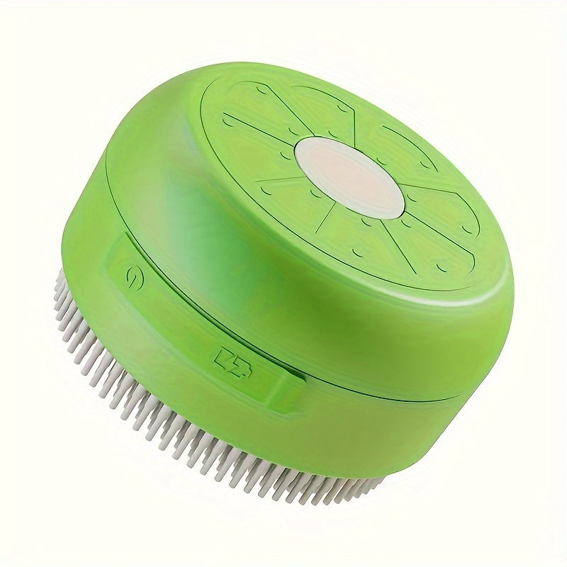 Self-cleaning Cat Steam Brush that removes tangled and loose hair, massages pets, and removes pet hair for both cats and dogs.