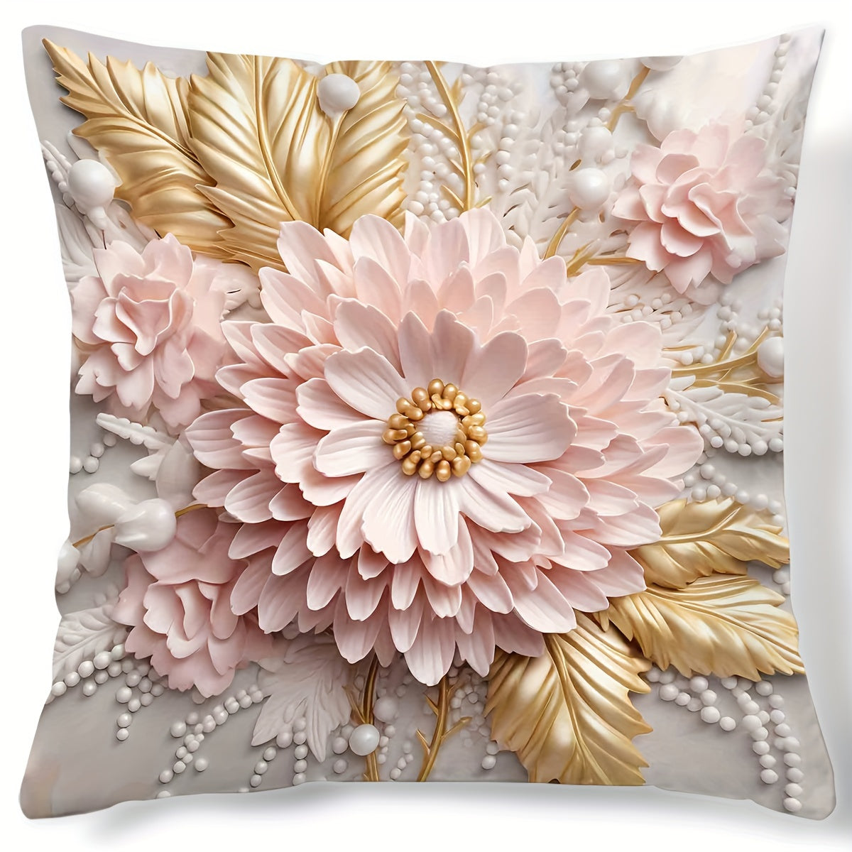 Printed floral pillowcase