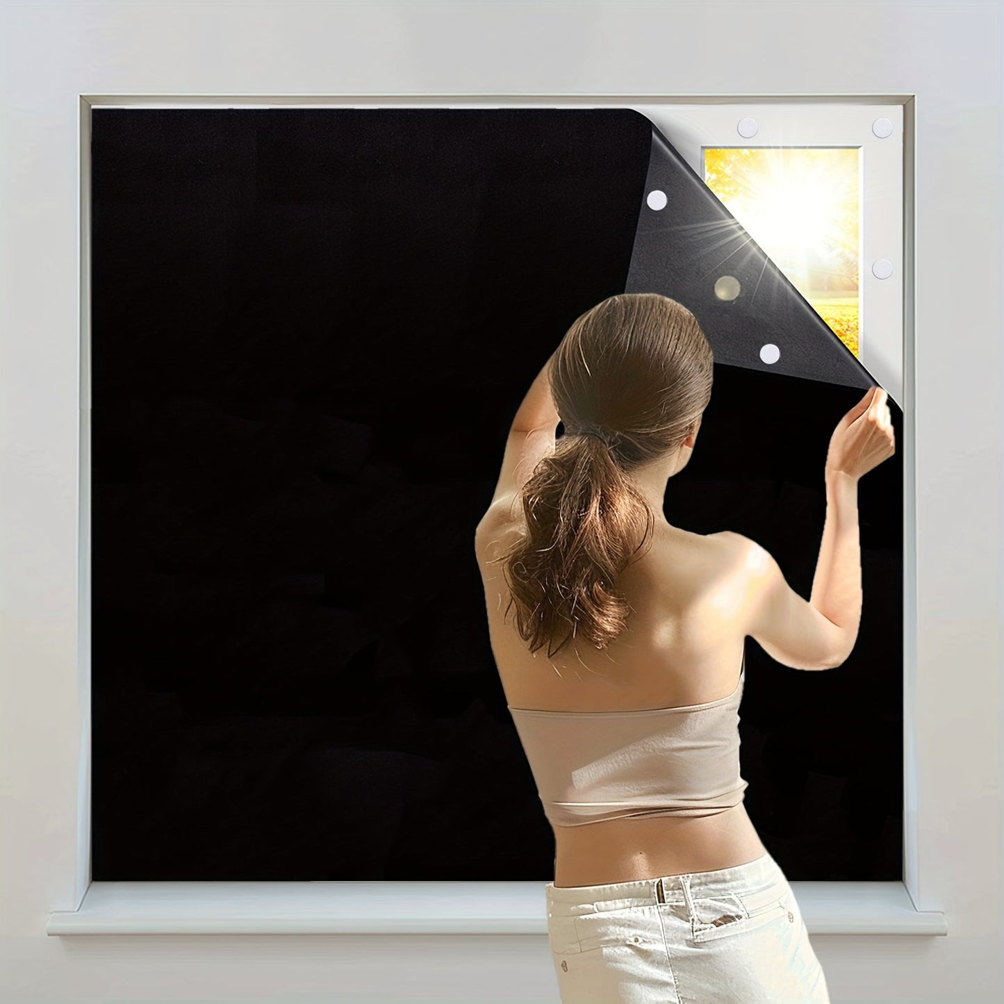 Convenient Adjustable Blackout Curtain - No-Tool Installation, Perfect for Bedrooms, Living Rooms, Nurseries & Dorms - Blocks UV Rays, Easy to Clean