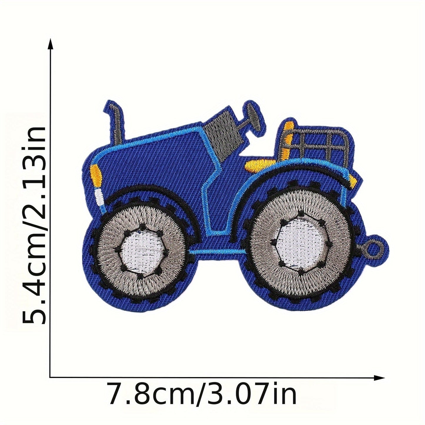 Iron on or sew on 16pcs Cartoon Car Patch set for DIY Crafts Projects on Clothing, Jacket, Jeans, Pants, Dress, Backpack, Hat for Christmas and Valentine's Day decorations. Embroidered Applique for repair and unique gifts.