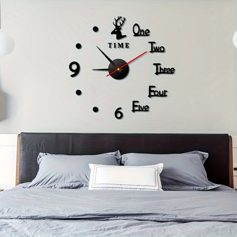 Stylish deer design DIY wall clock.