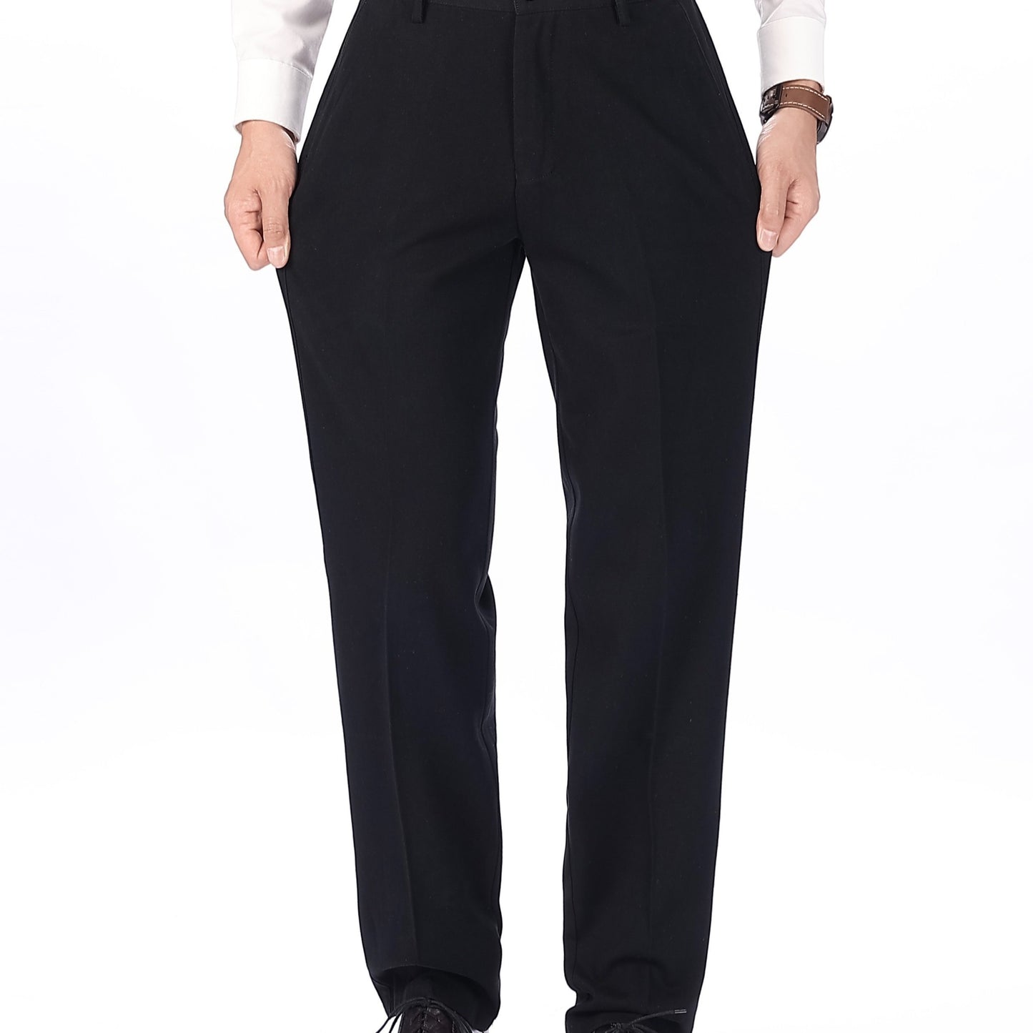 Solid dress suit pants for plus size men ideal for parties, weddings, proms and formal events.