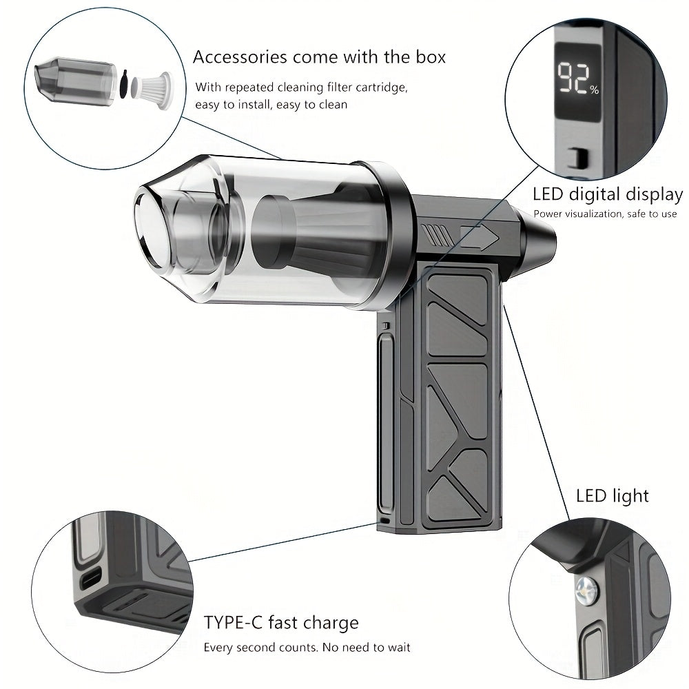 Powerful high-speed turbo fan, perfect for camping and outdoor use. Great gift for a husband or friend.