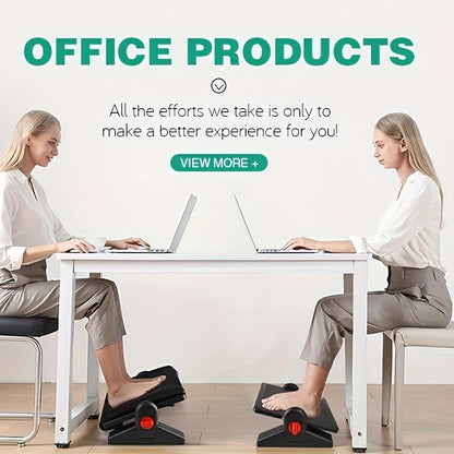 New office desk set with pad, footstool, and adjustable footrest.