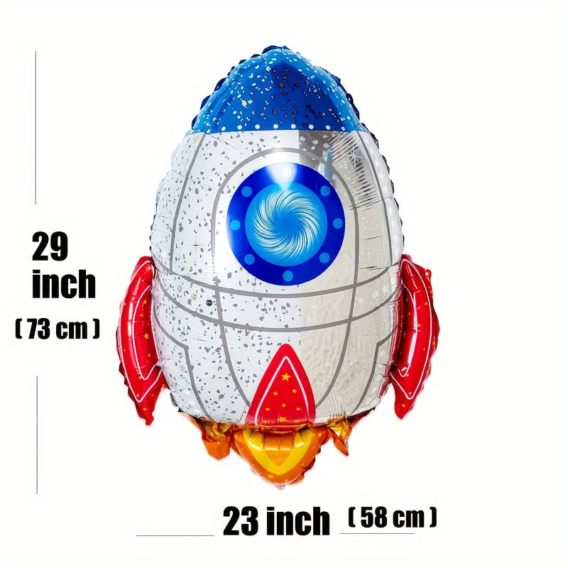 Большие воздушные шары с дизайном астронавтов, ракет и НЛО для дней рождения и декораций для космических вечеринок.