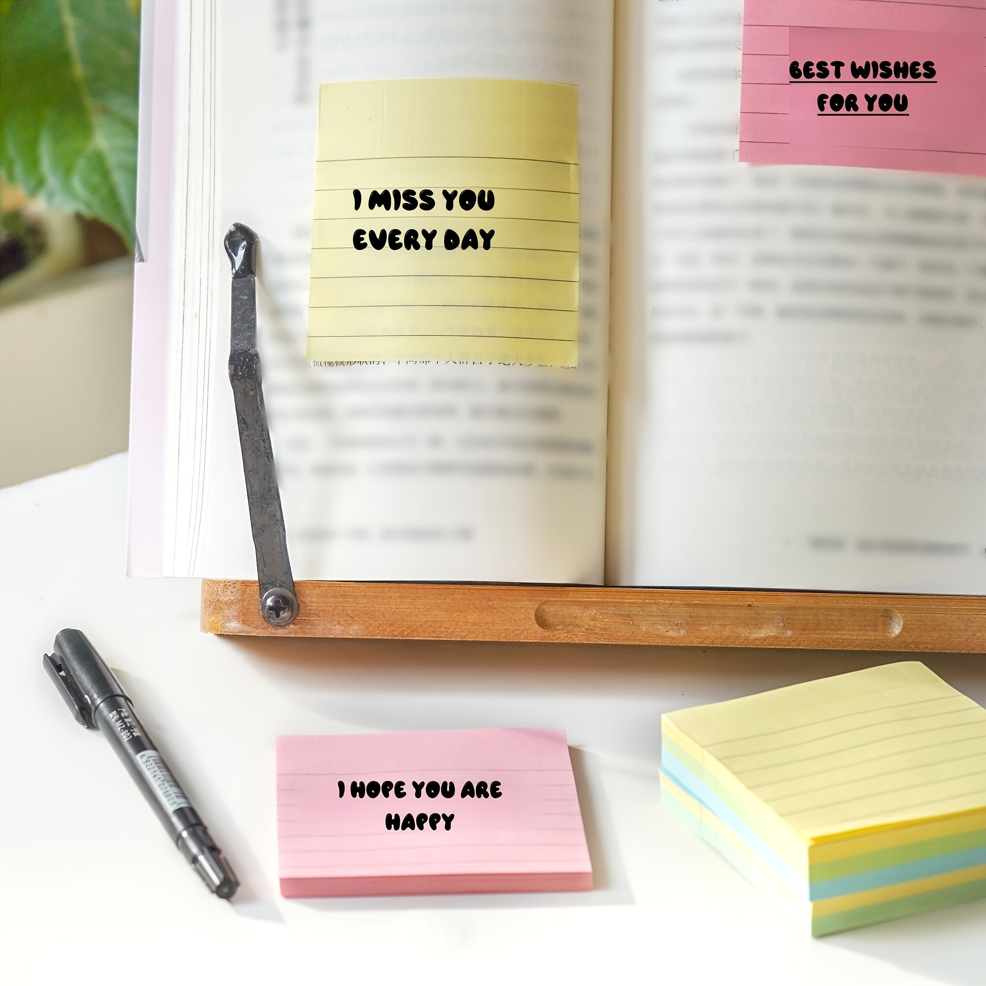 Compact 100-Sheet Sticky Note Pad featuring 4 colors - Ideal for Office, Home, and School Use