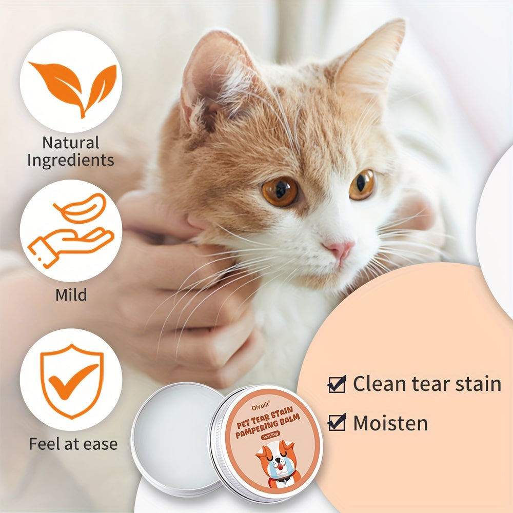 1oz Pet Tear Stain Care Balm for Dogs and Cats, Gentle and effective Eye Care.