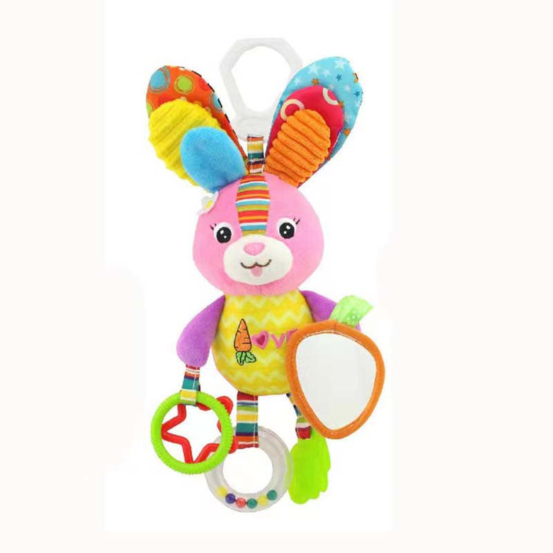 Engaging Clip-on Car Seat and Stroller Toys for Babies - Adorable Cartoon Animal Toys with Texture, Teethers, and Rattles - Perfect Gifts for Christmas, Halloween, Thanksgiving, and Easter